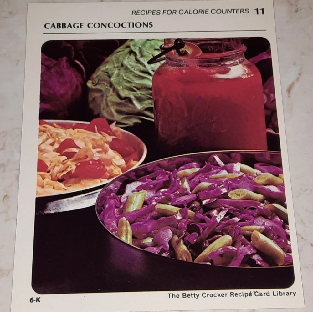 The Betty Crocker Recipe Card Library REPLACEMENT CALORIE COUNTER CARD 1971